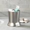 Stainless Steel Vanity Jar | Stylish Storage for Cotton Swabs,Sponges & Bath Salts | Decorative Canister for Bathroom,Bedroom | Brushed Pewter Finish